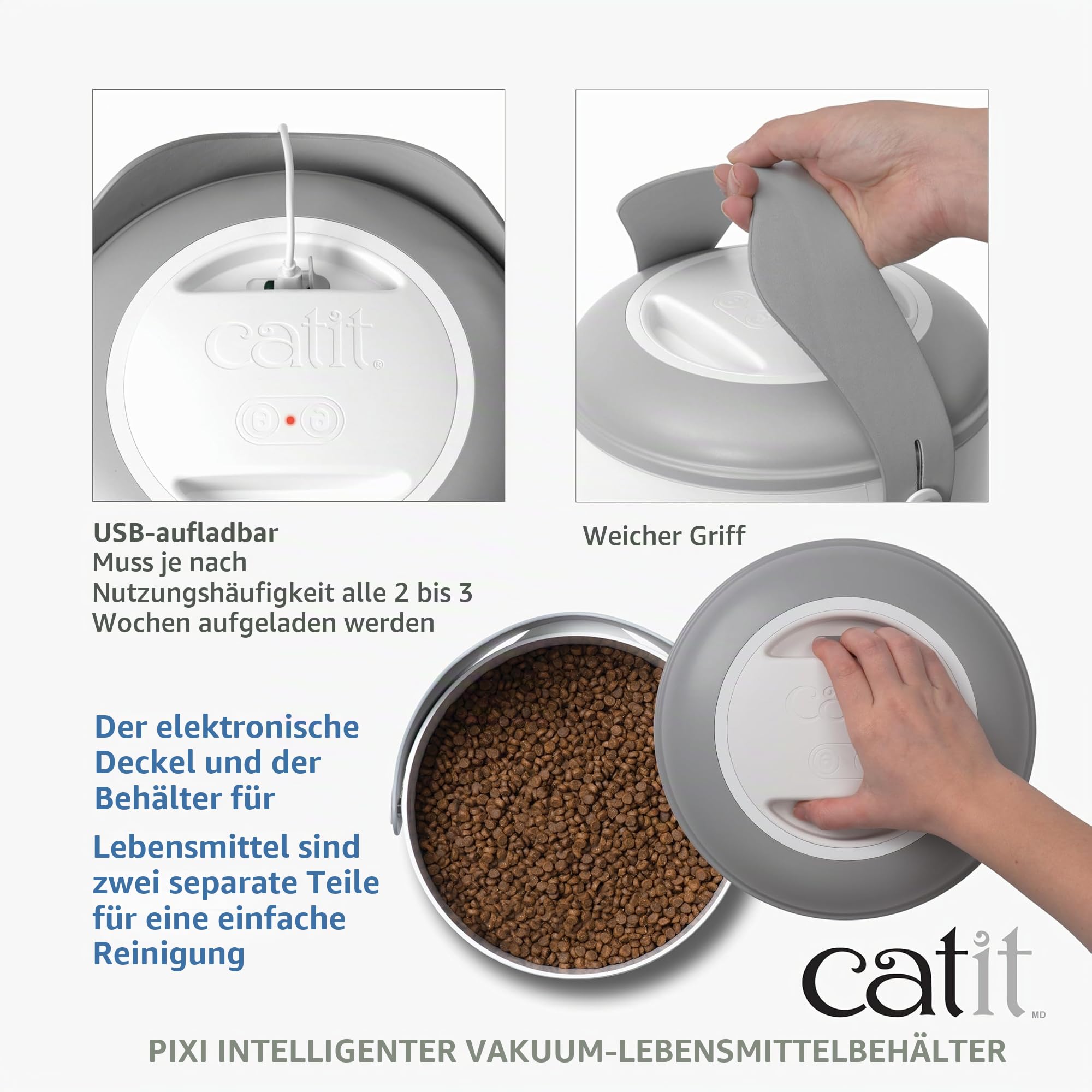 Catit Pixi Smart Vakuum Futterbehälter, Futtercontainer, Futteraufbewahrung