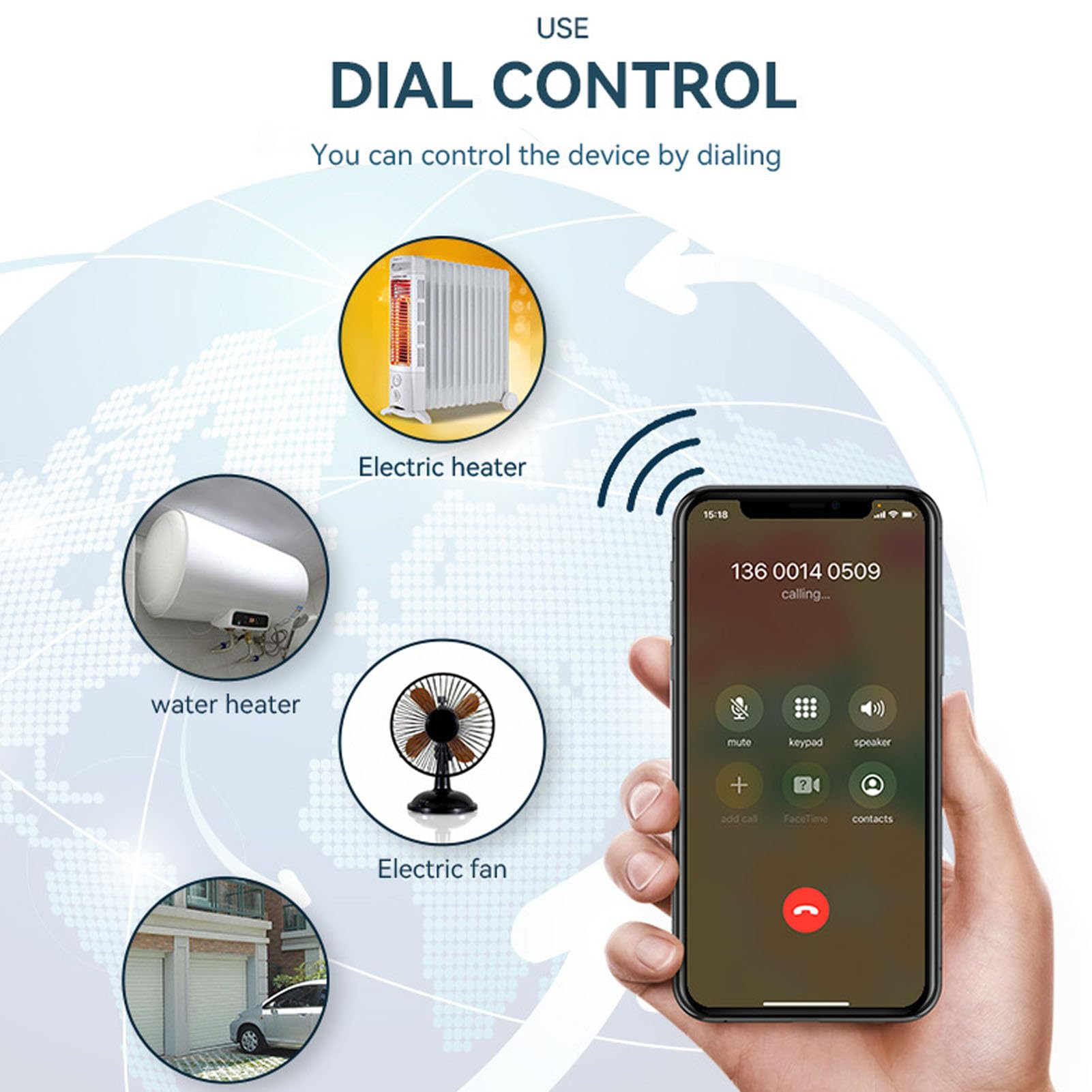 Abridor De Puerta GSM, Controlador De Acceso CL4 GSM N Con Control Remoto Ilimitado Para Garajes Y Almacenes Con Frecuencia Global 850 900 1800 1900 Mhz Con Protección IP30 Para