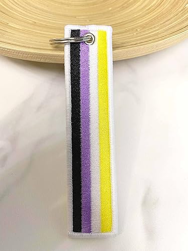 Miniatura 4 de LGBT MLM Pride Bisexual Lesbiana Rainbow Non-Binary Transgénero Bandera Llavero