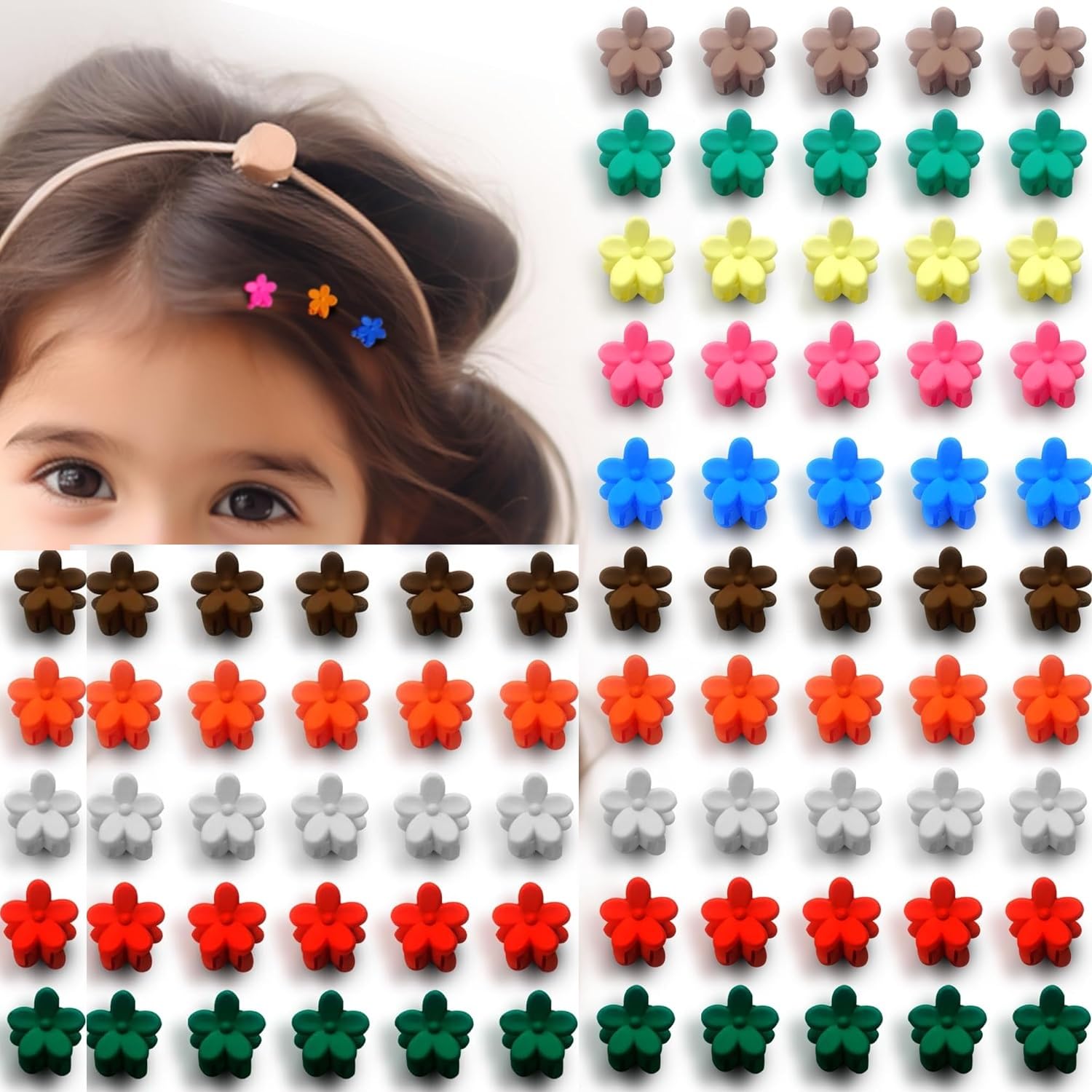 Dishita Creation Mini Claw Clips & Hairpin for Baby Girls & Kids & Womens - Mixed Colors - (10 Pcs Flower Clip) (B0C6FKNLM1) Amazon Price History, Amazon Price Tracker