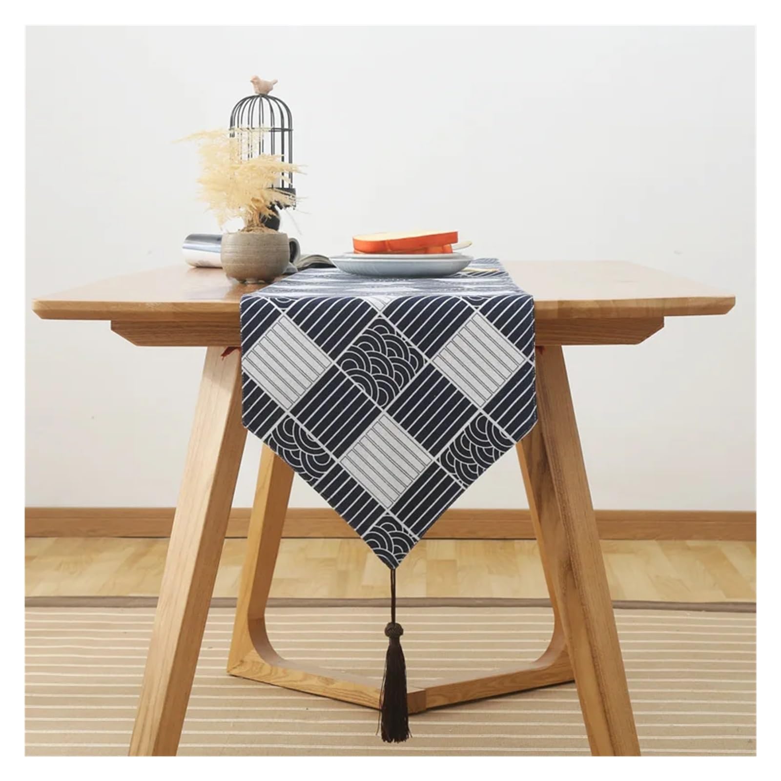 Home Textile Products Table Runner Classical Navy Blue Burlap Linen Champagne Table Dining Room Restaurant Gadget Decor Supplies