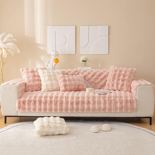 Miniatura 10 de ele ELEOPTION Funda de cojín para sofá modular, fundas de cojín cálidas y esponjosas para sofá, protector de muebles (ancho 28 pulgadas, largo 36
