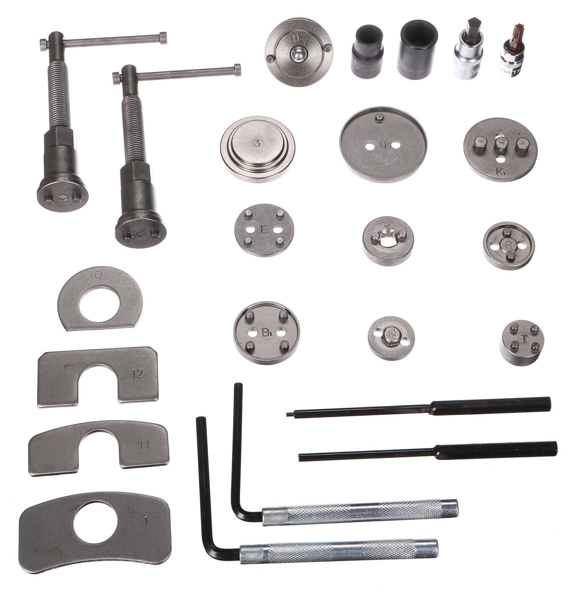BRAKE Set di 50 ripristini pistoni del freno, 50 pezzi, valigetta di plastica, strumento di ripristino per il pistone del freno, pinza del freno, kit di attrezzi per auto, riparazione del freno,