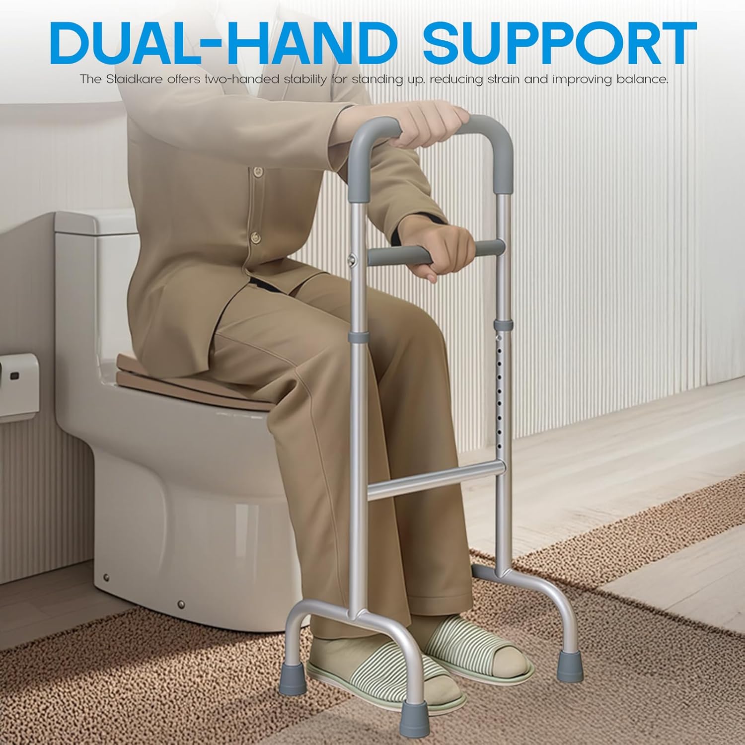 Stand Assist Cane，Aluminum Walking Cane,Body Recovery Aid Tool,Lightweight(2.3lb), Height Adjustable 31.5-39.3in, Elderly Walking Aid for Elderly Handicap or Pregnant Women
