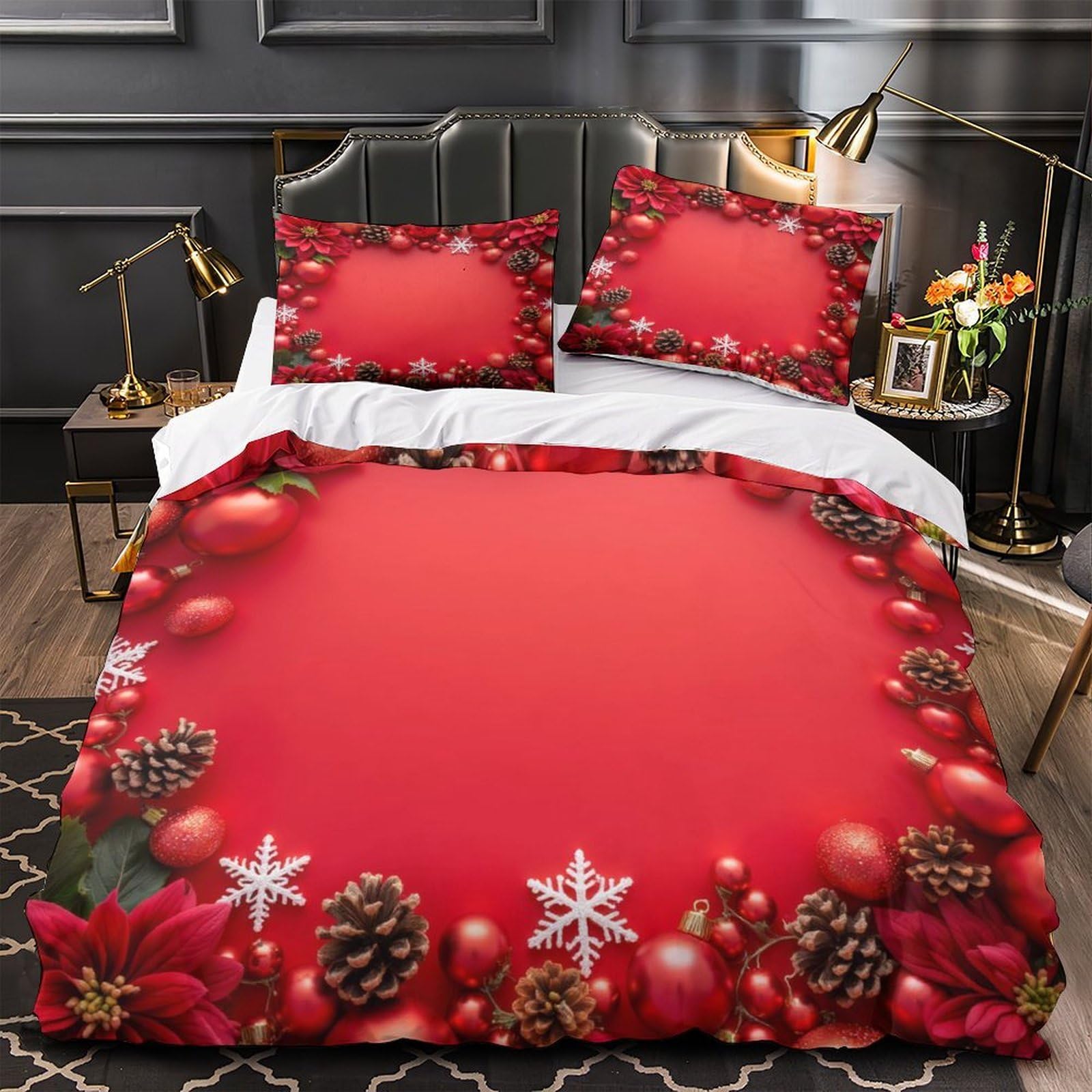 Housse de couette Biscuits de Noël 260x220cm idée cadeau chambre