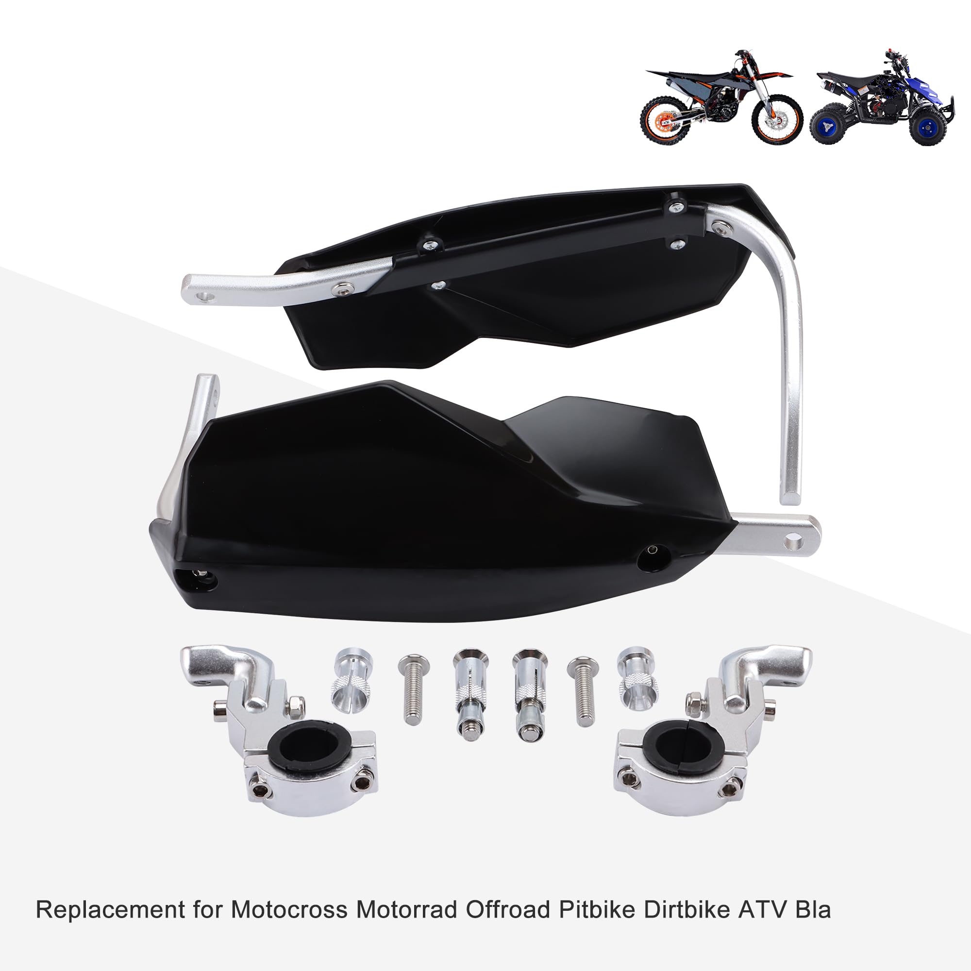 GOOFIT Universal 22mm 28mm Manillar De Motocicleta Protector De Manillar Protector De Manillar Adecuado para Scooter Kart Negro