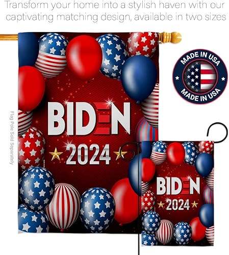 Miniatura 7 de Bandera de Biden Harris conjunta Jardín Patriótico Votar Presidente Demócrata Republicano Tea Party Estados Unidos Americana Elección Casa Banner
