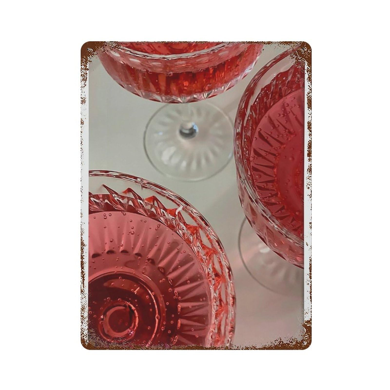 xiaoxiaoshen Cocktail Pink Drinks, Bar C Wall Decor Art Metal Tin Poster Modern Home Decor Art Home Bar Shop Decorations Vintage Sign 40x30cm