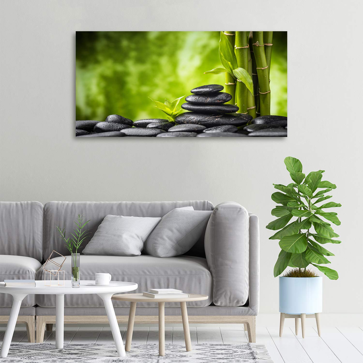 Panneau Déco Cuisine Sur Verre Tulup 100x50cm - Grue Et Fleurs, Style Moderne Bleu