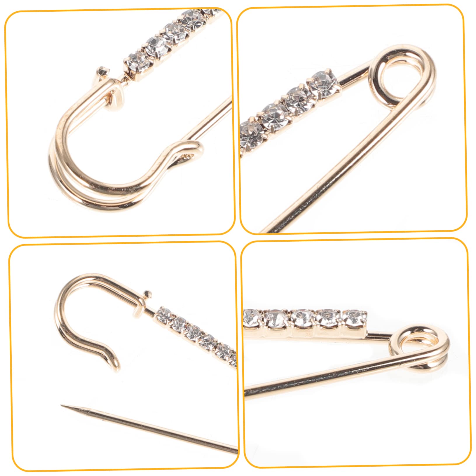 NUOBESTY 48stücke Sicherheitsnadeln Mit Strass Elegante Broschen Für Kleidung Und Vielseitig Einsetzbar Für Mode Und Bastelprojekte Kompakte Für Besondere Anlässe