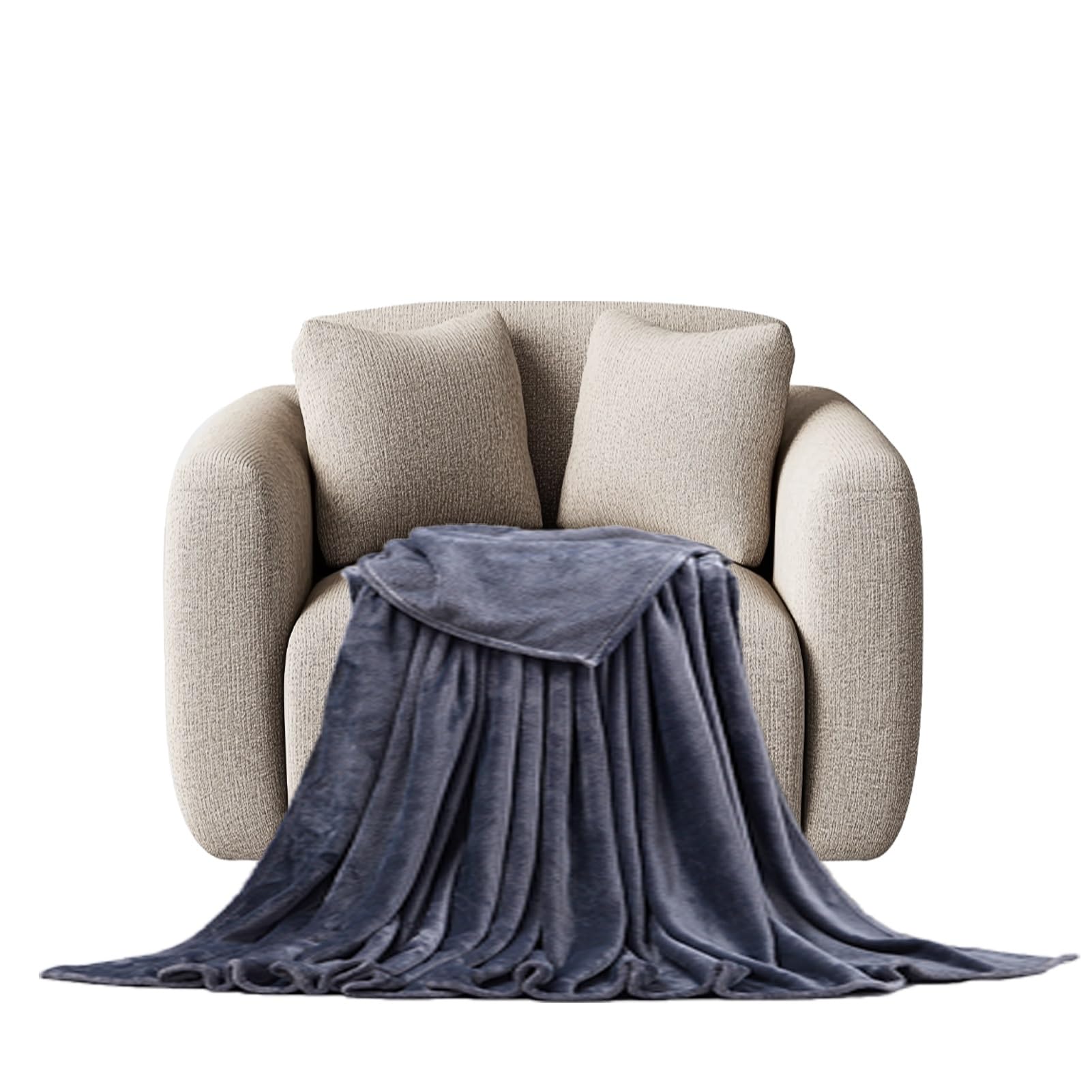 STGAO Manta Terciopelo 170 x 260 cm Multiusos Mantilla Grande de Franela para Sófas Ligera, Transpirable, para Sofá, Cama, Viaje, Sala de Estar, Gris Oscuro