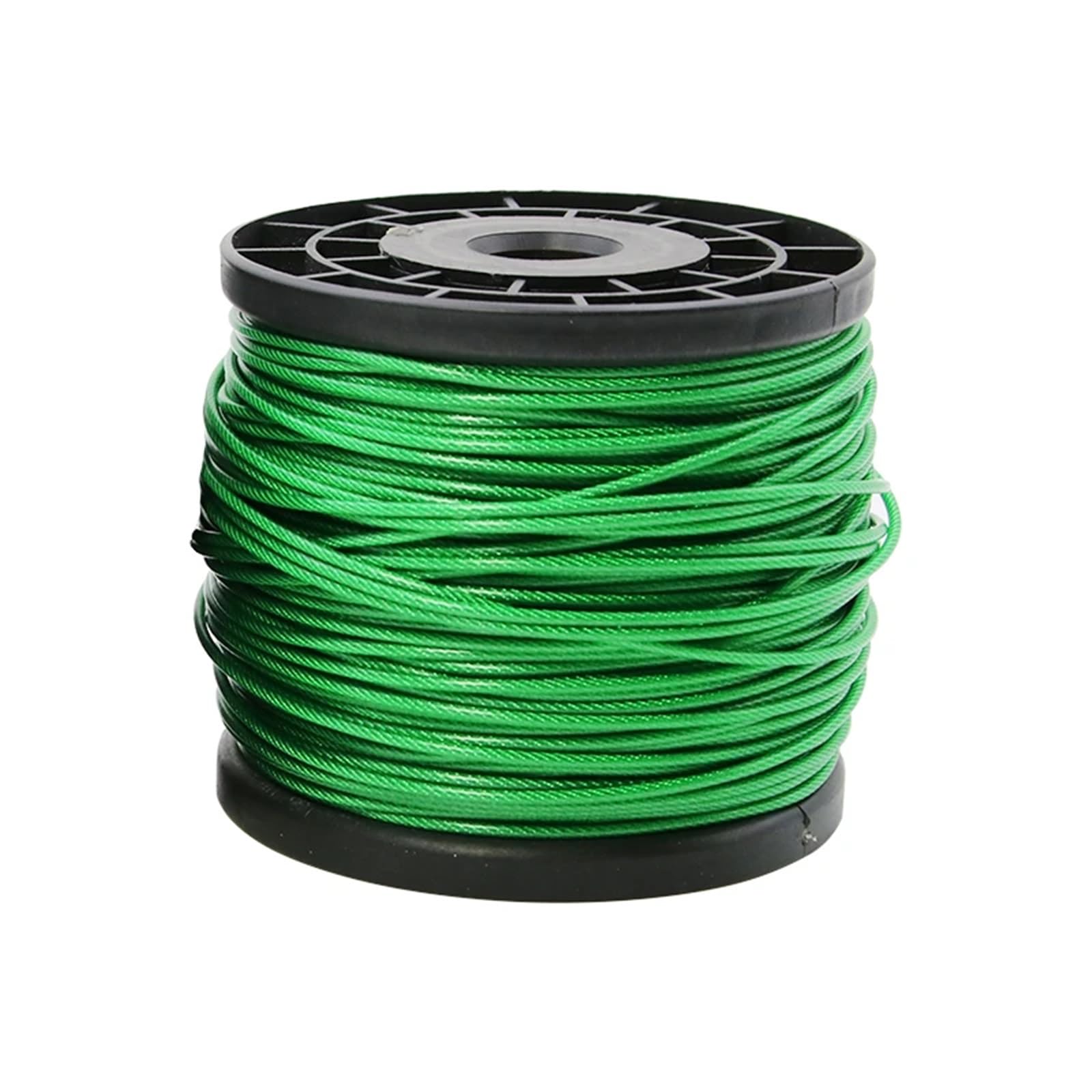 Alambre De Acero Plastificado Cable metálico de acero inoxidable 304 recubierto PVC verde, 2,0 mm diámetro tras el recubrimiento, cable flexible