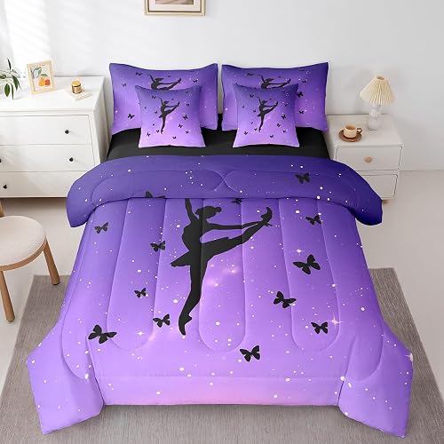Feelyou Kids Ballet Dancer 7 Pieces Bedding Set Full Size Bo