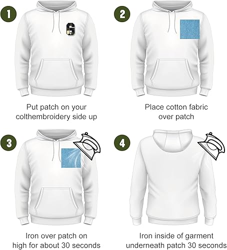 Miniatura 4 de Waydress 26 parches de felpilla para planchar con letras del alfabeto de la A a la Z, para coser de 2.8 pulgadas, para suministros de bricolaje