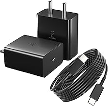 Original 25W Type-C Charger for Samsung Galaxy S23 Ultra, S22+, A54 5G, M14 - Black (Adaptor & Cable)(Latest Model)