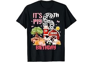 Farm Animals 6th Birthday Shirt for a Barnyard Extravaganza