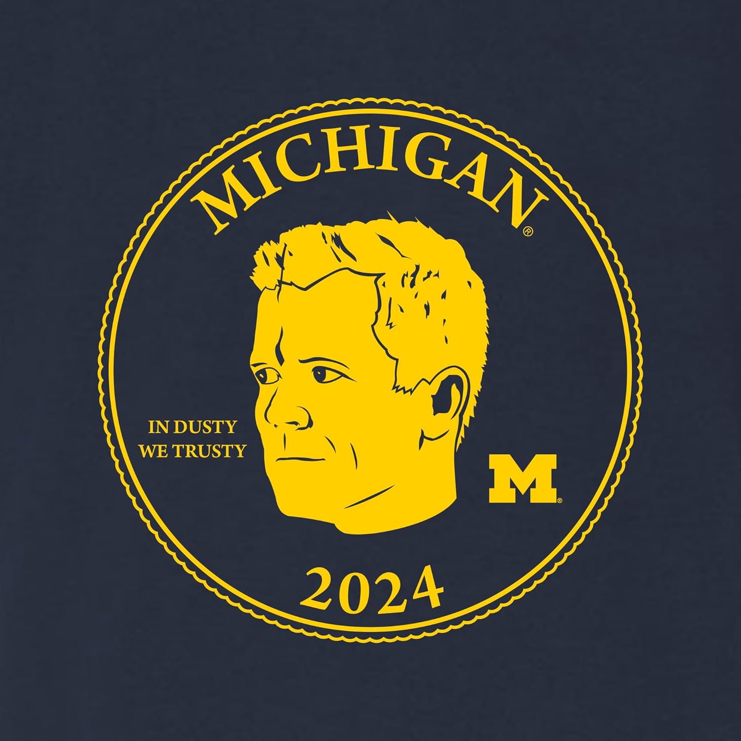 Michigan Wolverines in Dusty We Trusty Triblend T Shirt