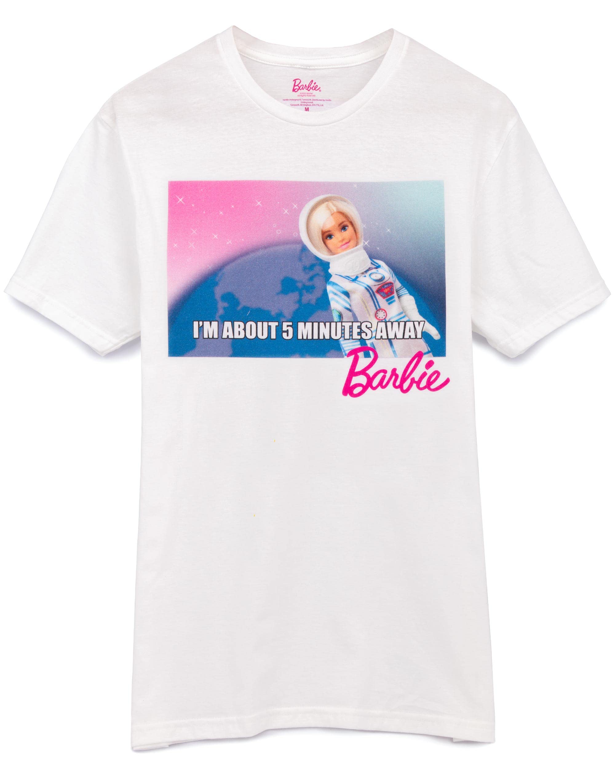 Vanilla Underground Barbie Womens White Barbie Doll In Space Short Sleeved T-Shirt (Xx-Large) from B&Q
