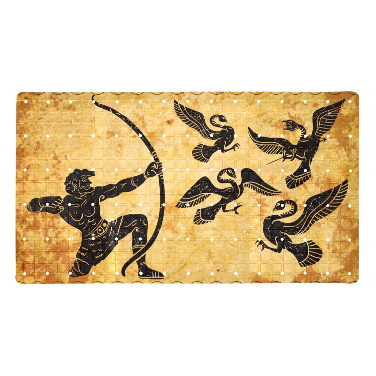 Tapis de salle de bain de créateur Hercules antidérapant haut de gamme pour douche