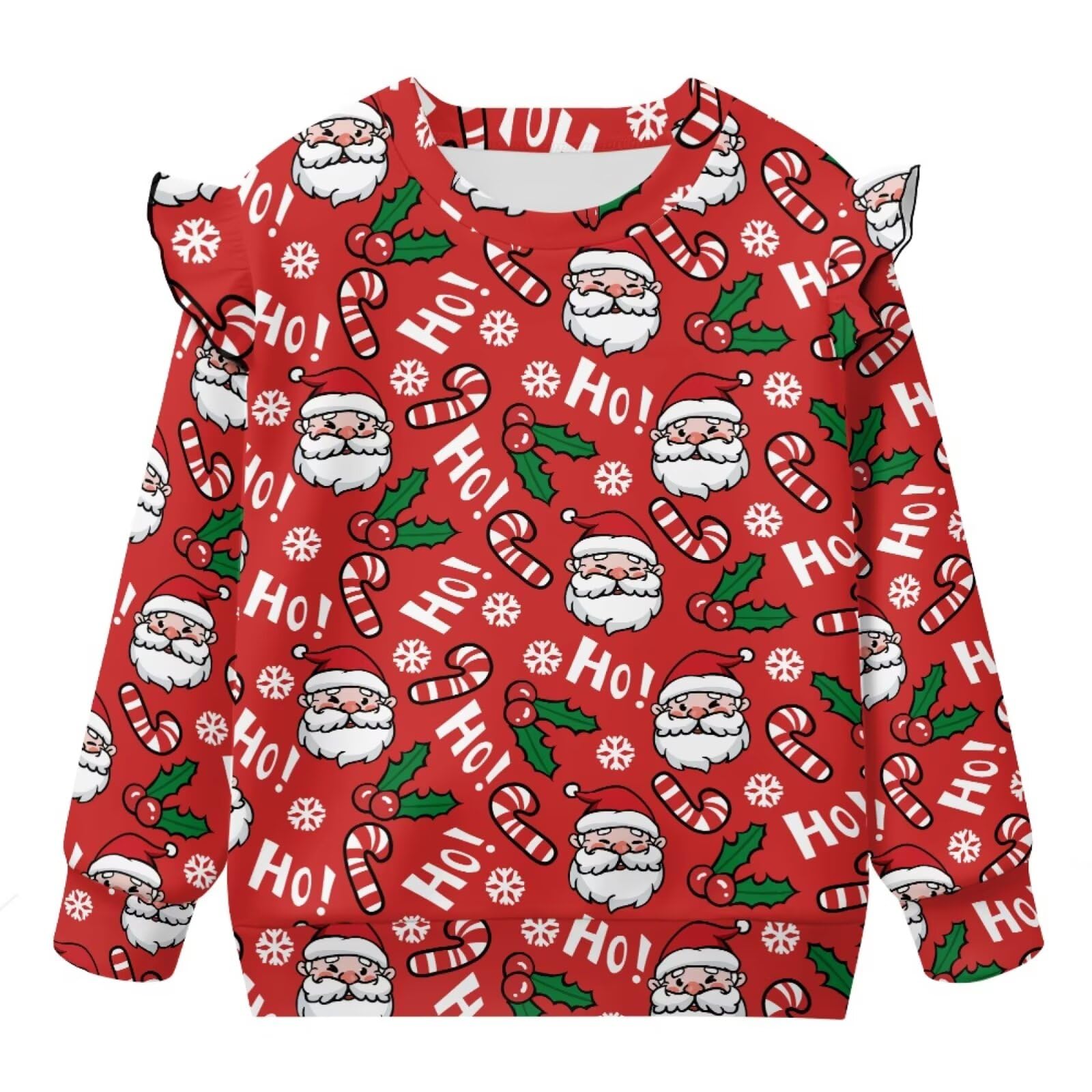 Pull de Noël enfants col rond chaud et confortable pour petite fille