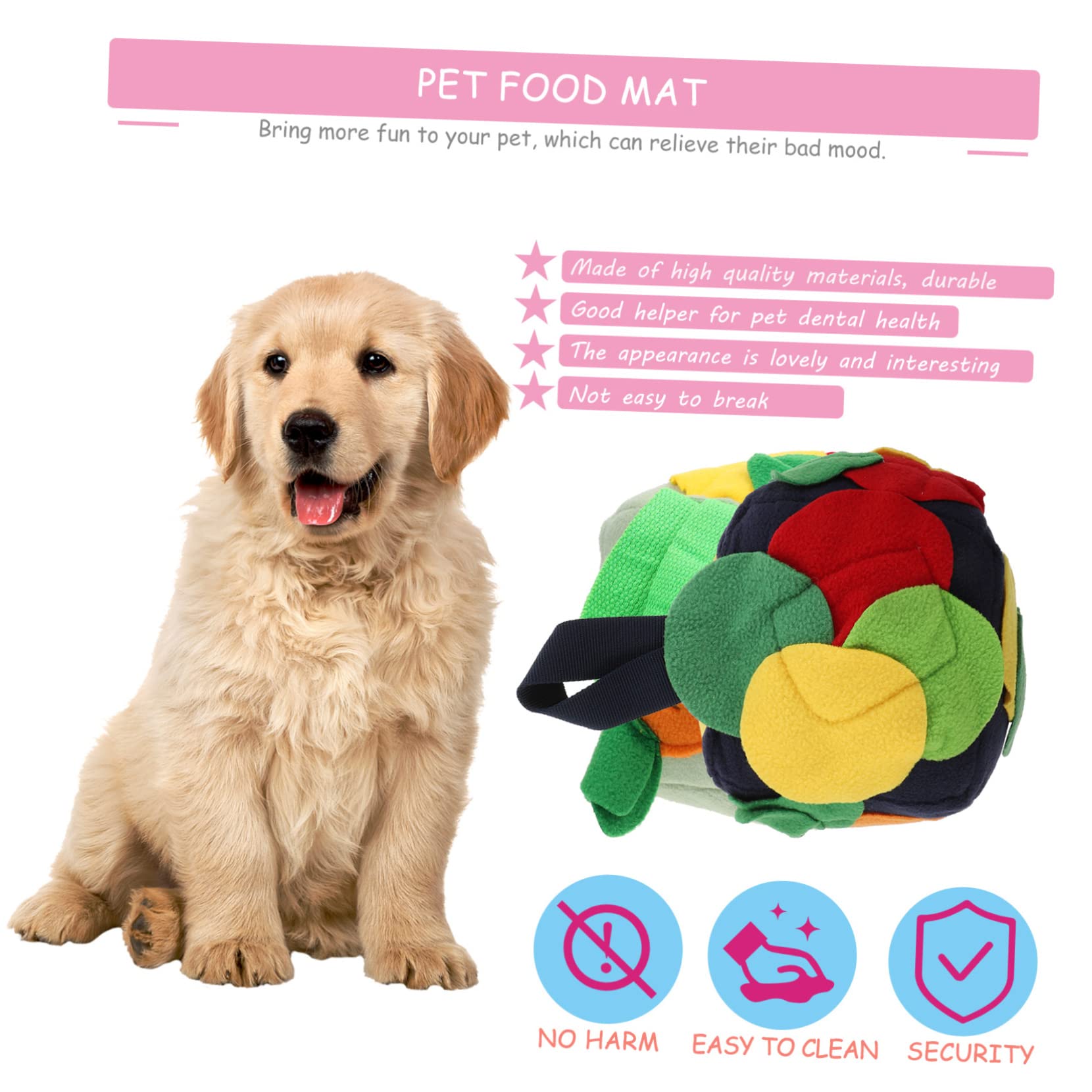 BESPORTBLE 3pièces Dog Snuffle Jouet Interactif De Recherche Alimentaire pour Chiens Stimulateur Olfactif pour Ennui Et Entraînement des Chiots