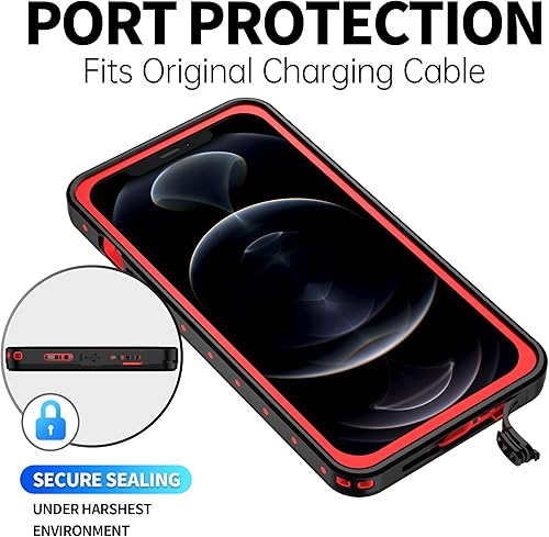 Miniatura 8 de BEASTEK Funda impermeable para Apple iPhone 12 Pro Max, serie NRE, a prueba de golpes, con certificación IP68, con cubierta protectora de pantalla