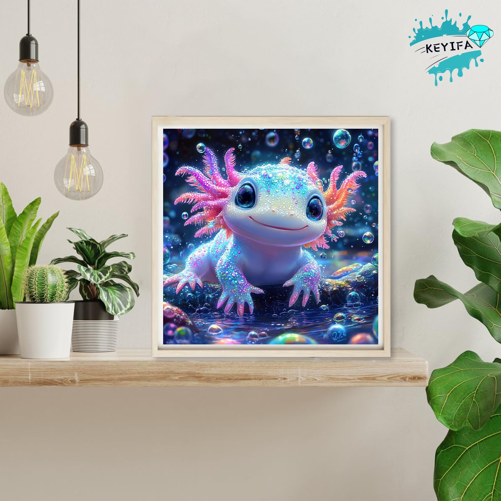 Axolotl Diamond Painting Kit - Beginner DIY Art -3 Axolotl Diamond Painting Kit - Beginner DIY Art -3