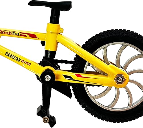 Miniatura 7 de BMX Toys - Juego de dedos de aleación BMX funcional para niños, bicicleta de dedos, minidedo, BMX (amarillo)