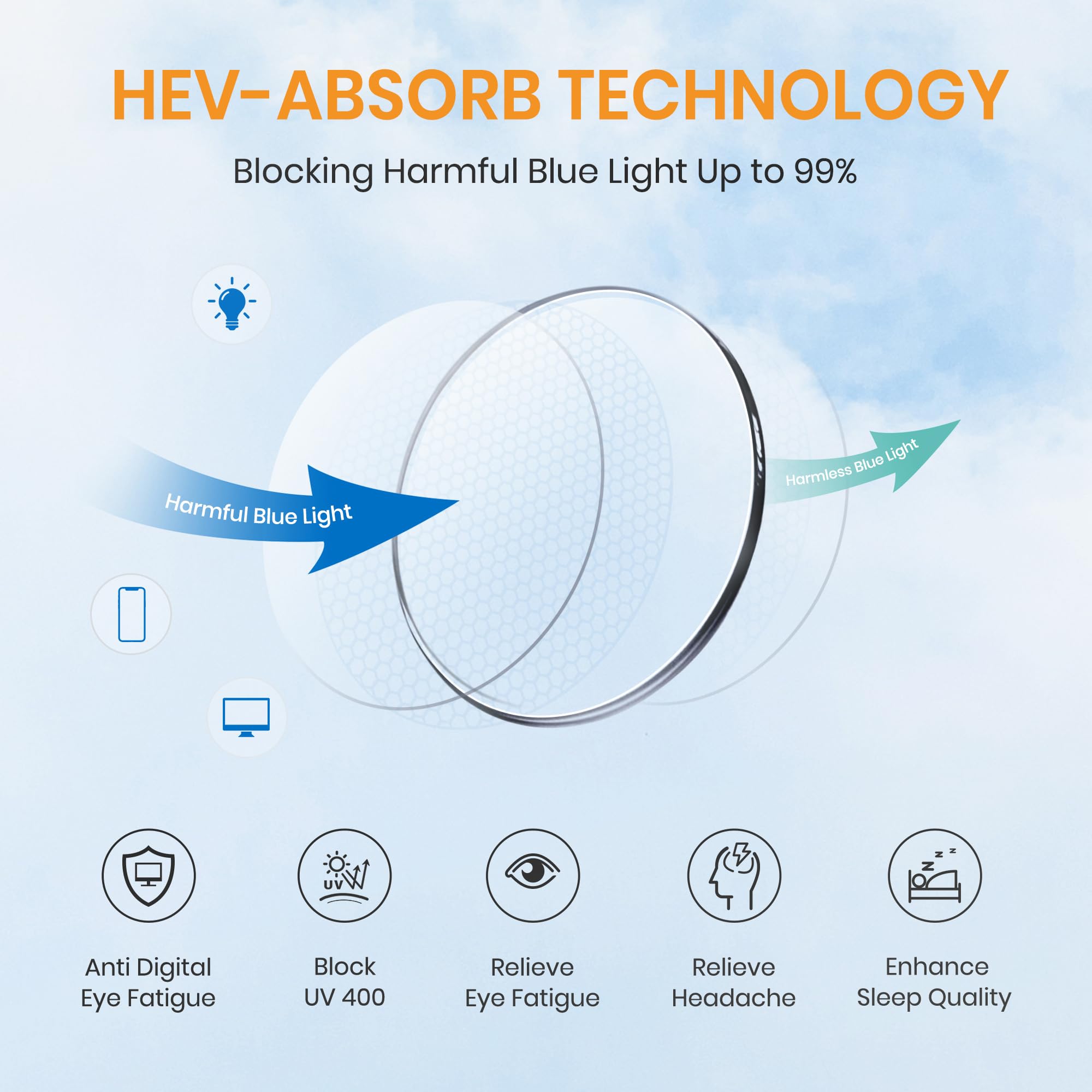 Cyxus Retro Blue Light Glasses Men - Square TR90 Metal Blowline Frame Stylish Trendy for Computer Daily Work 8252 - 4