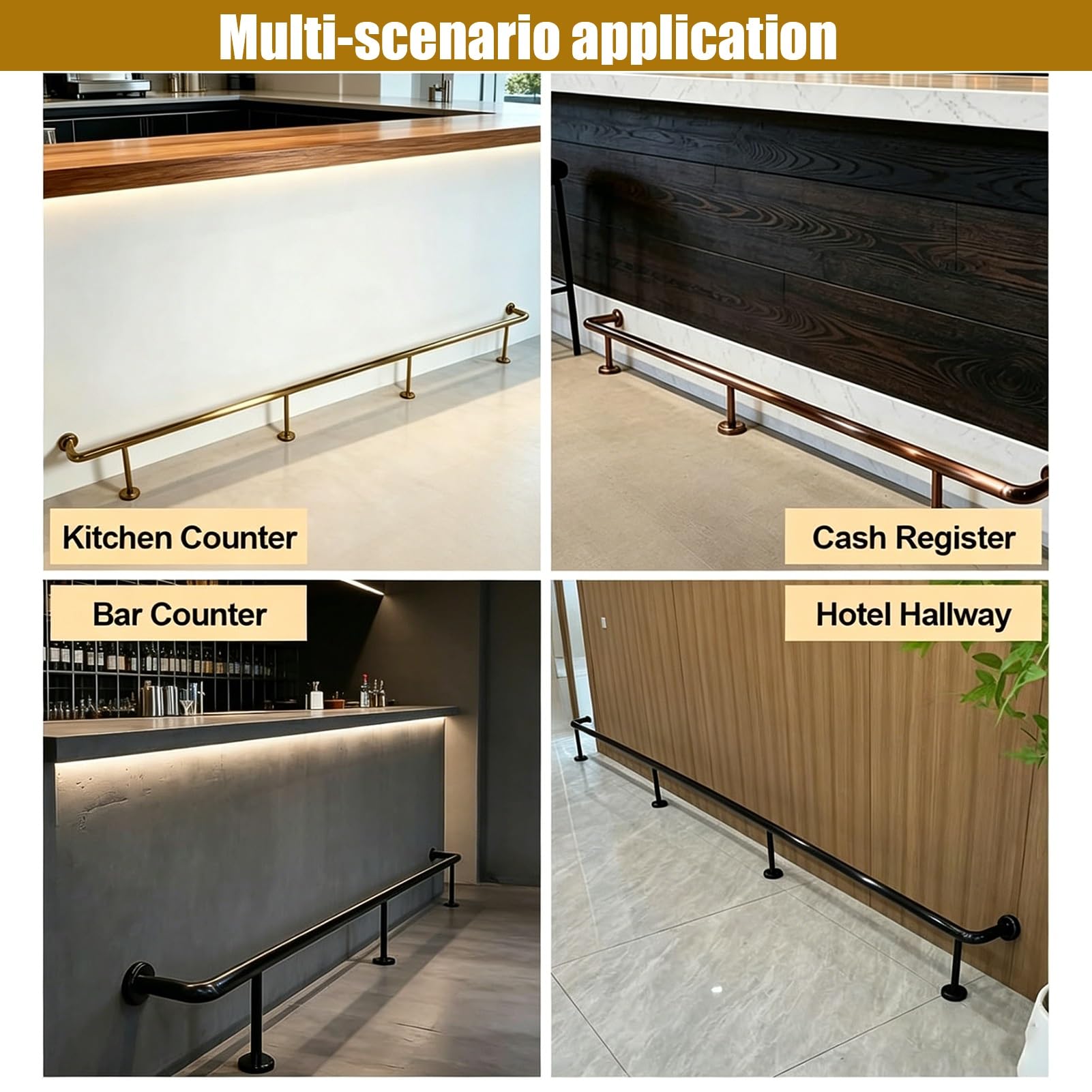 Repose-pieds De Barre En Acier Inoxydable Pour Pub Et Restaurant, Support De Repose-pieds De Bricolage Intérieur Et Extérieur Pour Barre, Garde-corps De Pied À Haute Charge De 330 Lb