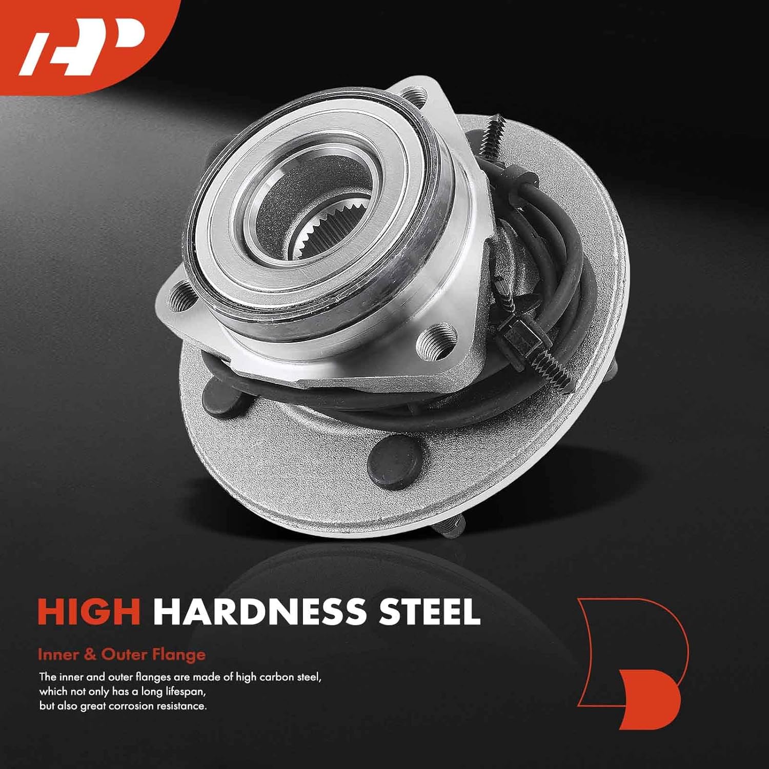 A-Premium Front Wheel Bearing and Hub Assembly with ABS & 5-Lug Compatible with Dodge Ram 1500 2000-2001, 4WD & 4-Wheel ABS Only