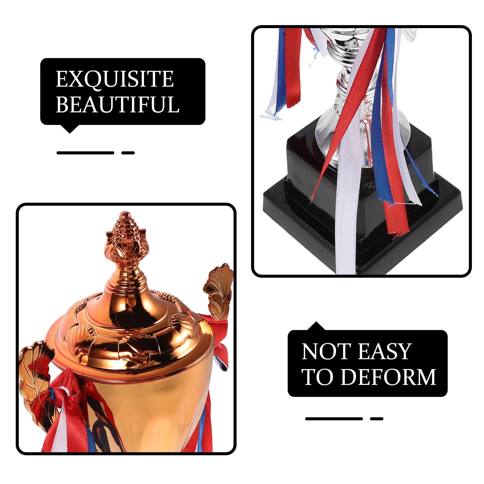 Operitacx Trofeo de Premio para Torneo Deportivo de 3 Piezas - Oro, Plata, Bronce, 1er, 2do y 3er Lugar - Copa de Premio para Torneo Deportivo de fútbol, ​​Baloncesto y competición