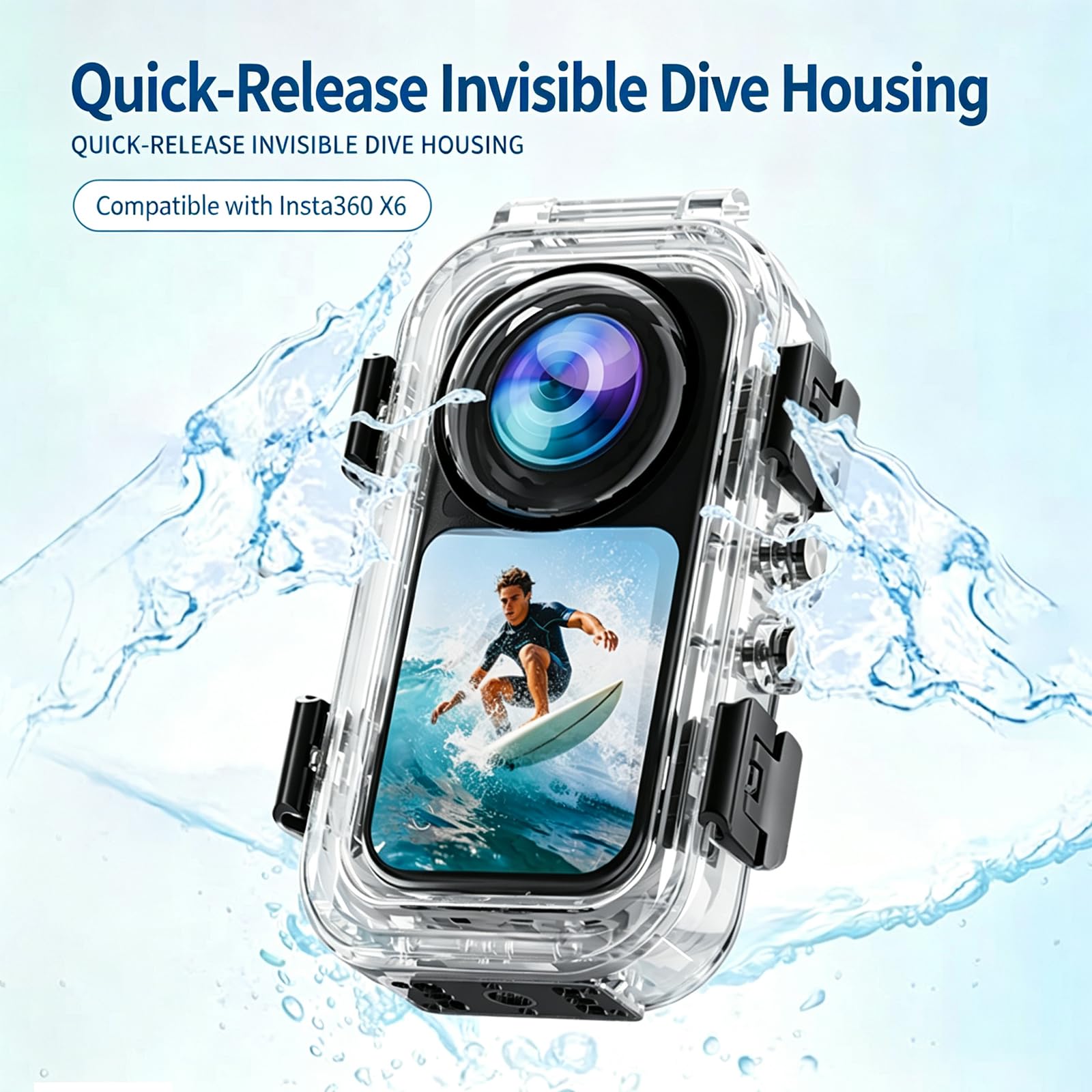 Carcasa de Buceo de separación rápida, 2 uds., para Carcasa Impermeable