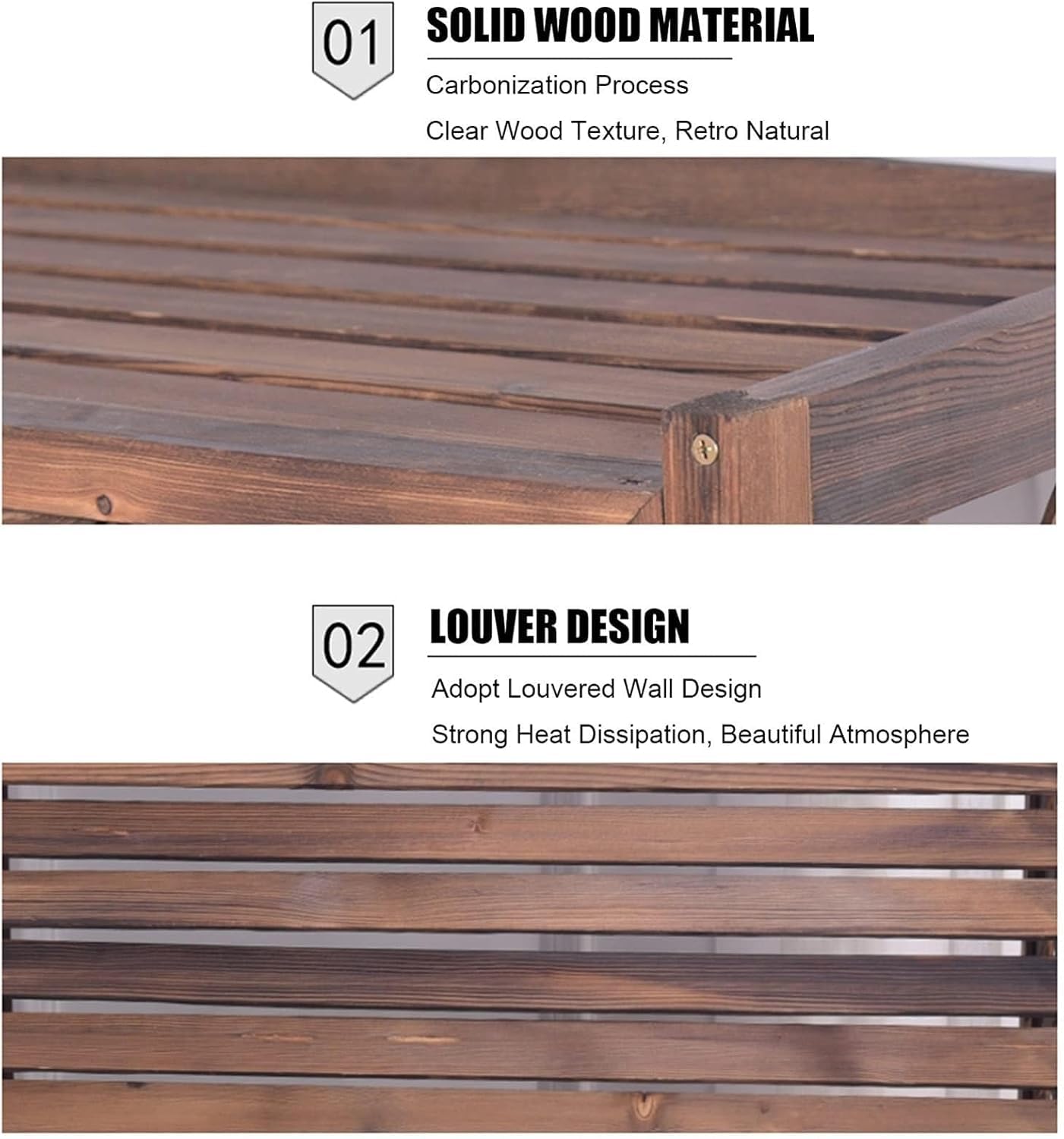 Klimatyzator z litego drewna i ogrodzenie ochronne pompy ciepła (96 x 40 x 89 cm) osłona odporna na warunki atmosferyczne na zewnątrz, stylowy design, dekoracja ogrodowa, niezbędna do ochrony domu