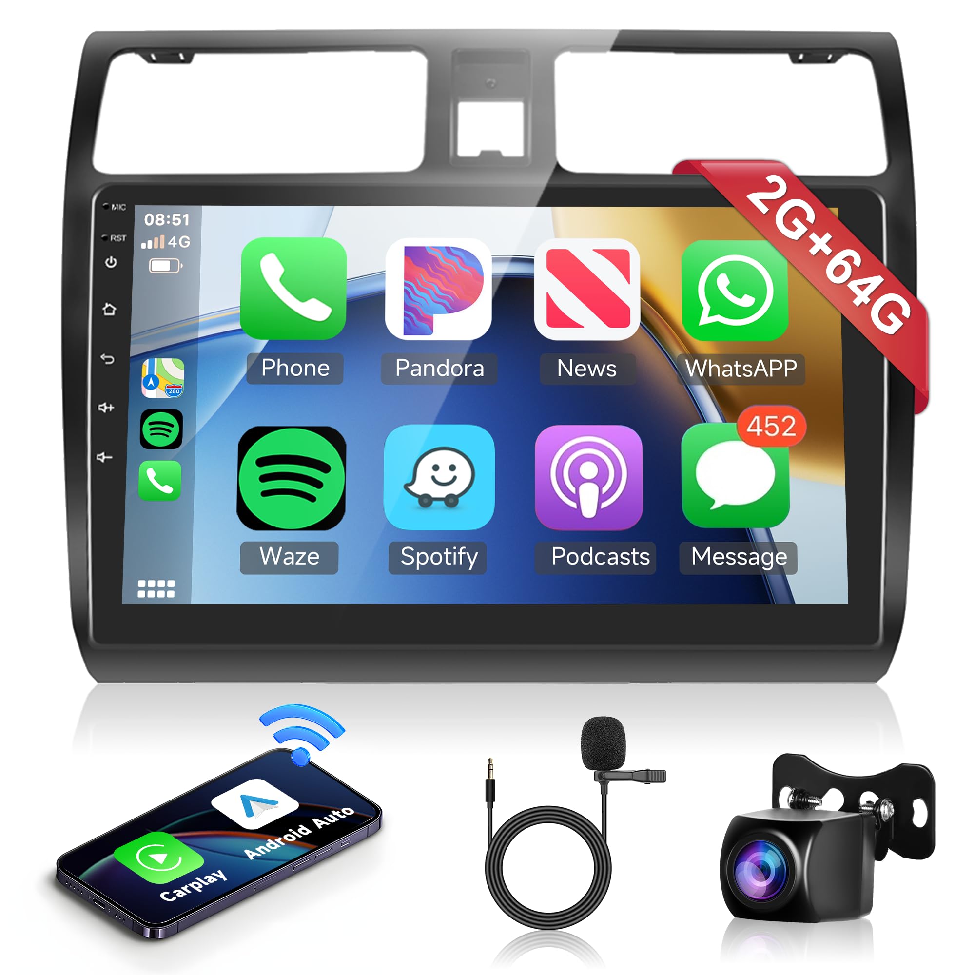 Suzuki Swift CarPlay Autoradio | 2011 t/m 2017 | Android Auto - Online Radio