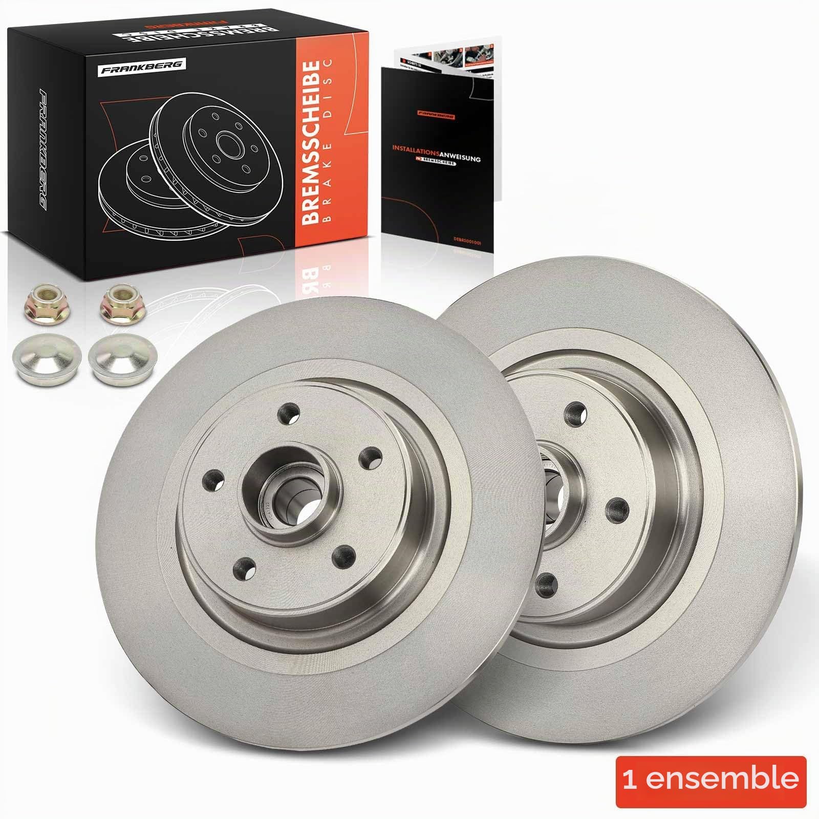 Frankberg 2 disques de frein arrière pleins Ø300 mm 432029079R 8200244108 | Compatible avec: Espace IV JK0/1, Vel Satis BJ0