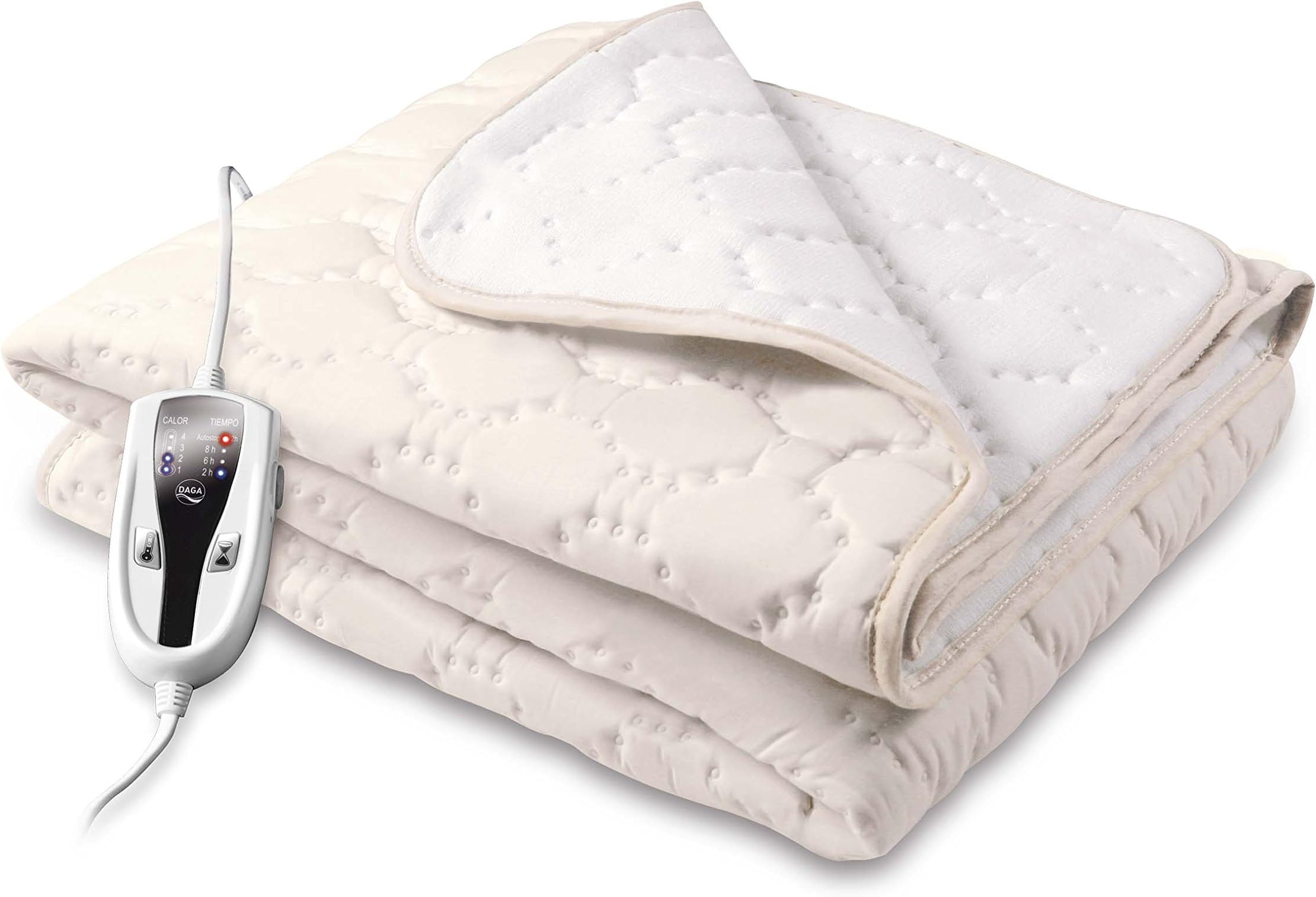 Daga - Single underblanket CIN, 150x90cm, 145W, 4 temp, Auto-off, 3 programmable times, Autotest, Fast Heating, Detachable, Connection