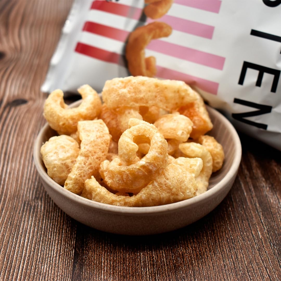 Delvita Schweinekrusten (16 x 125 g) - Leckere Schweinekrusten Chips aus Dänemark