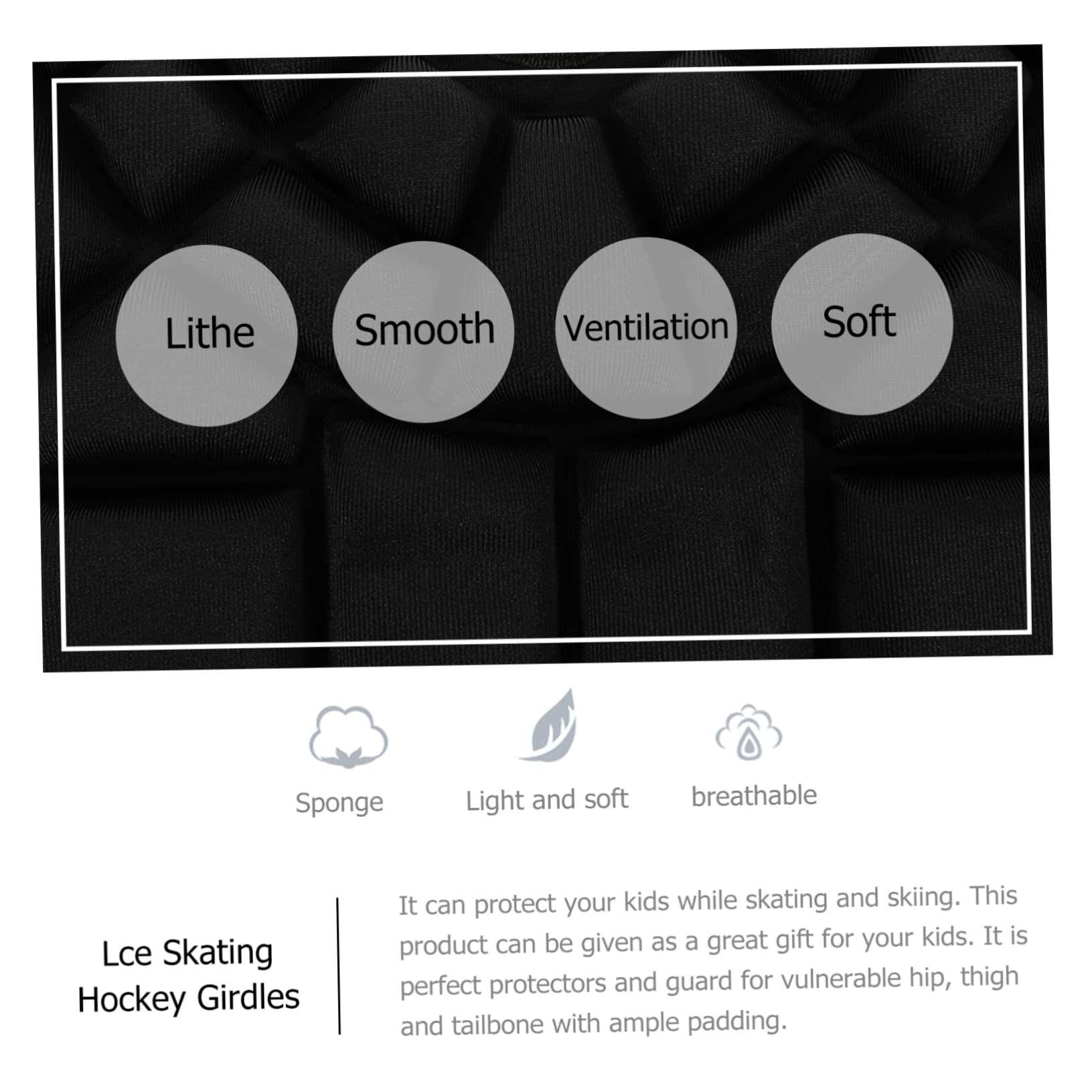 BIUDECO Hip Protection Shorts with Butt Pad Soft and Breathable Skiing Skating Cushion Durable Guard for Hip Thigh and Tailbone for Active