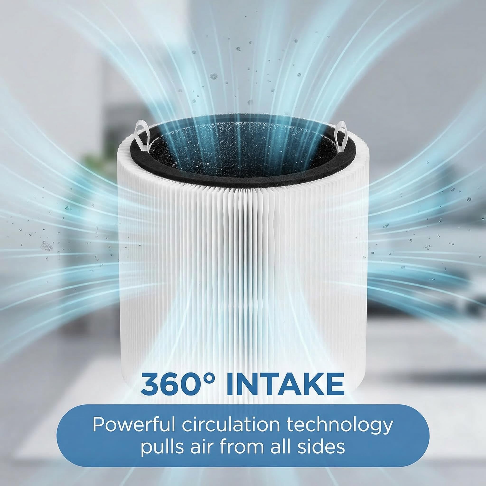 Filtro de aire de repuesto 411i Max compatible con purificador de aire Blueair 411i 411MAX, H13 True HEPA de 3 etapas de filtración de carbón activado de alta eficiencia, paquete de 2