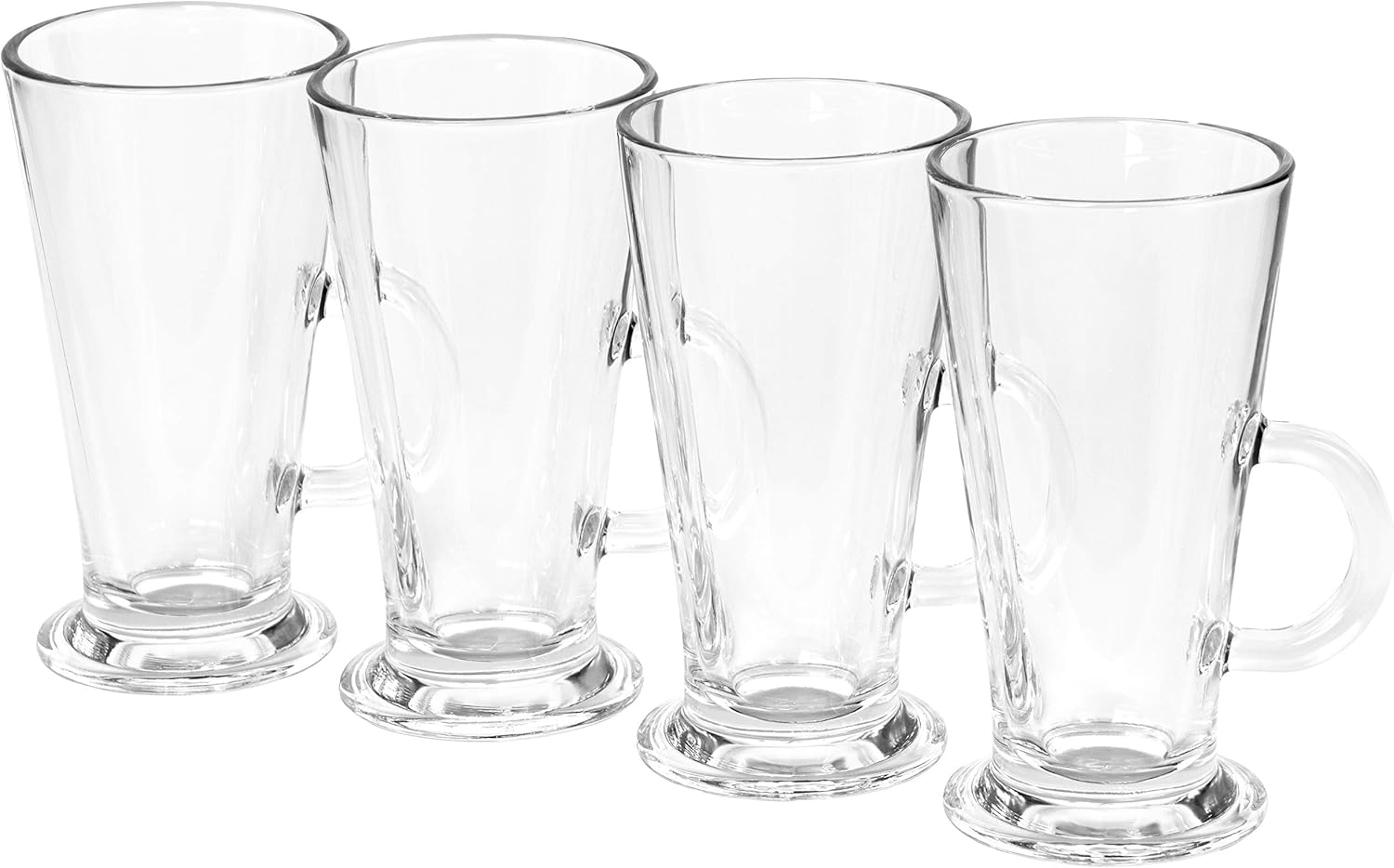 Red Co. Set of 4 Asda Irish Whiskey, Tea and Coffee Mugs, Dining Glasses with Handle — 10 Oz - Image 3