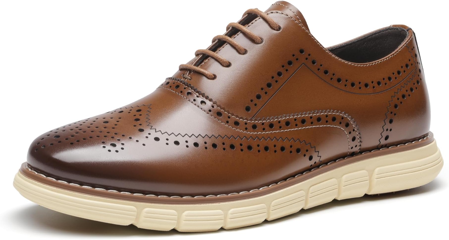 Men's Crossflex Dress Sneakers Wingtip Derby Casual Oxford Formal Shoes