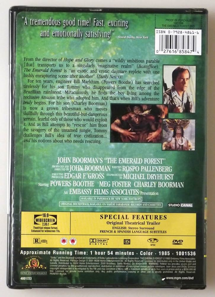 Amazon.com: The Emerald Forest [DVD] : Powers Boothe, Meg