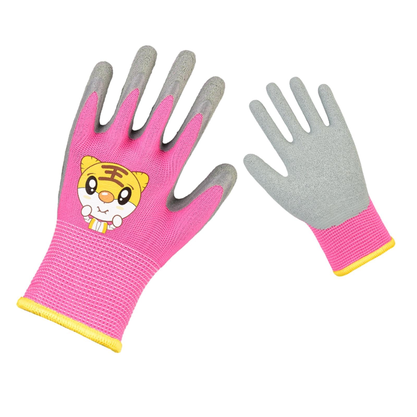 Meadawgs® Kids Gardening Gloves Rubber Coated Ages 3-5 for Toddler Boys Girls Children Pink|Home & Garden | Yard, Garden & Outdoor Living | Gardening Supplies |1 Pair Kids Gardening Gloves-image-46