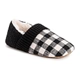 Women's Flannel Plaid Slipper with Berber Heel