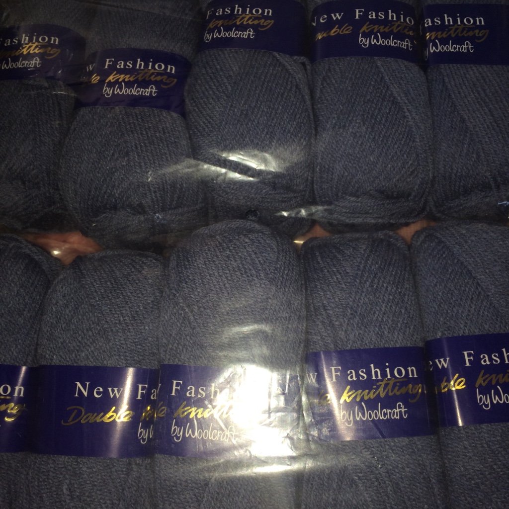 5 x 100g Woolcraft Dk Double Knitting Wool, Yarn (5 x 100g Denim 7134)