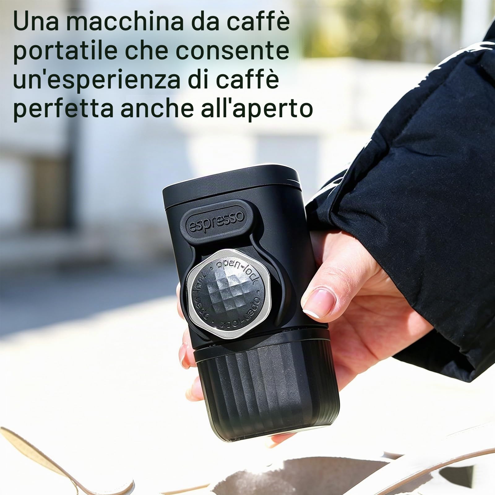 OBEST Macchina per caffè espresso portatile, Minipresso per viaggiare | macchina da caffè manuale espresso, viaggi all'aperto escursionismo, acchina da caffè portatile per campeggio