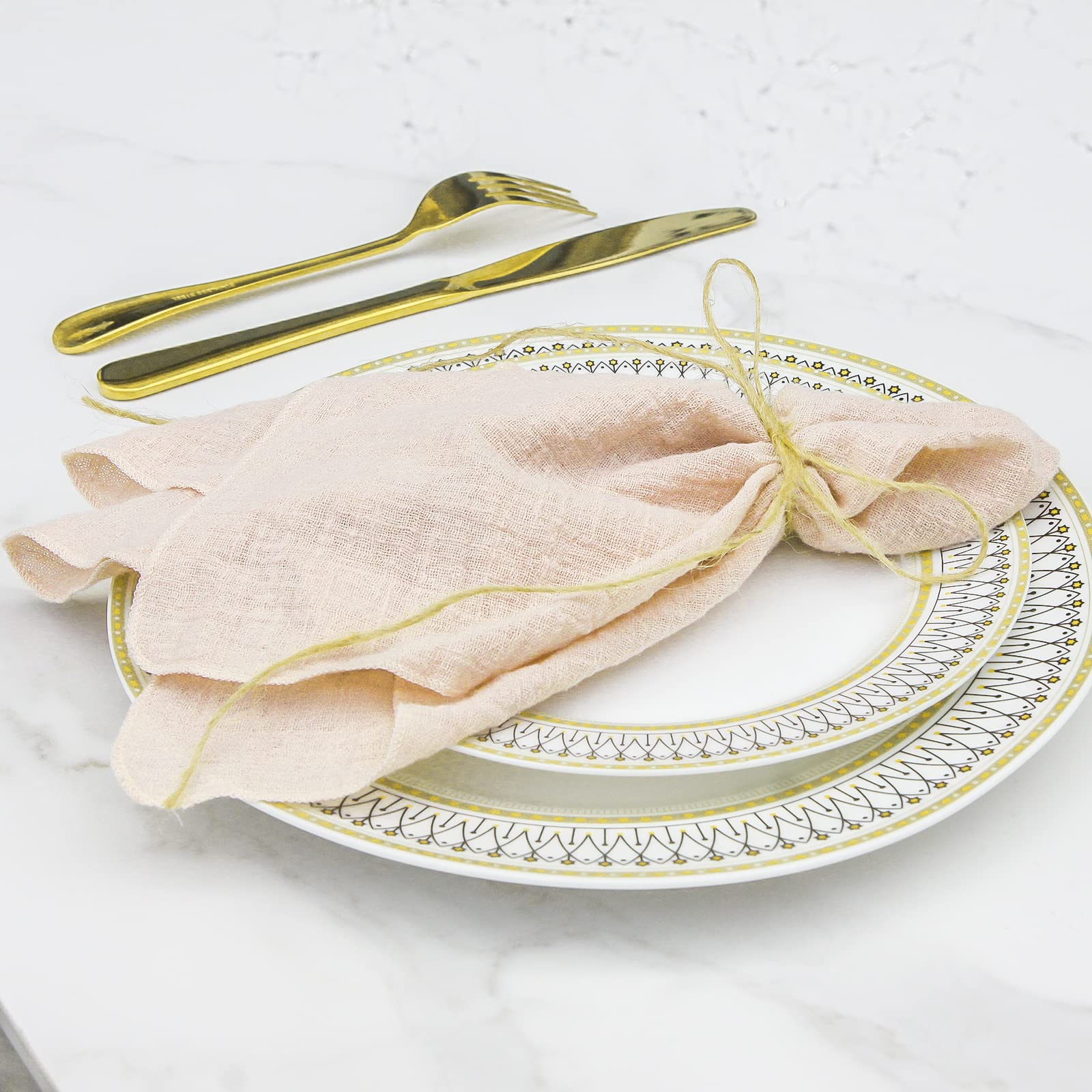 Servilletas de tela para cena, paquete de 10 unidades, 100% algodón suave natural, servilletas lavables, ideales para bodas, fiestas, uso diario familiar, beige