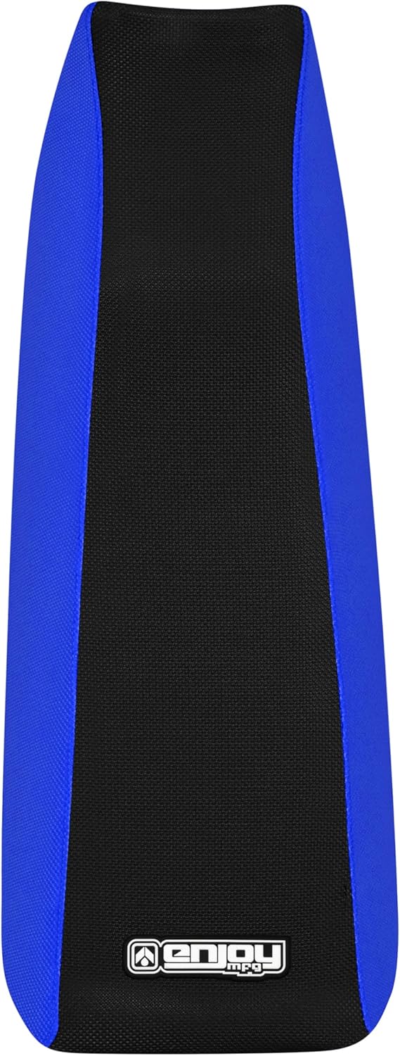 Enjoy Mfg Seat Cover - Compatible with Suzuki DR 250 DR 350 DR350 Logo - #289 (Black TOP Standard) (TM Blue/Black Standard)