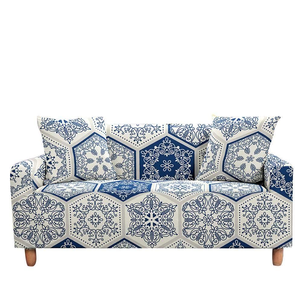 Housse de canapé extensible mandala élastique pour protection de salon